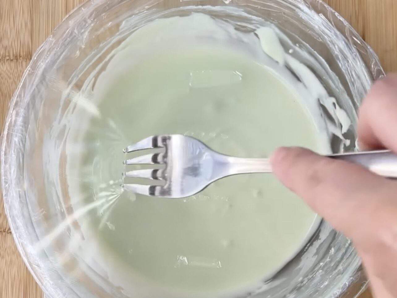 Poke holes in plastic wrap to steam in microwave
