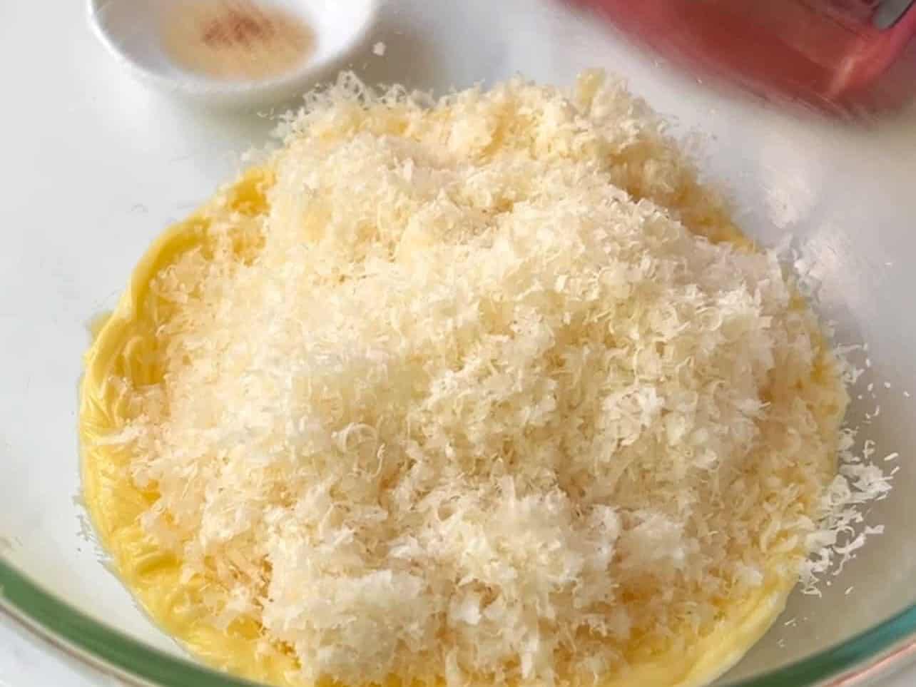 add grated parmesan cheese to butter