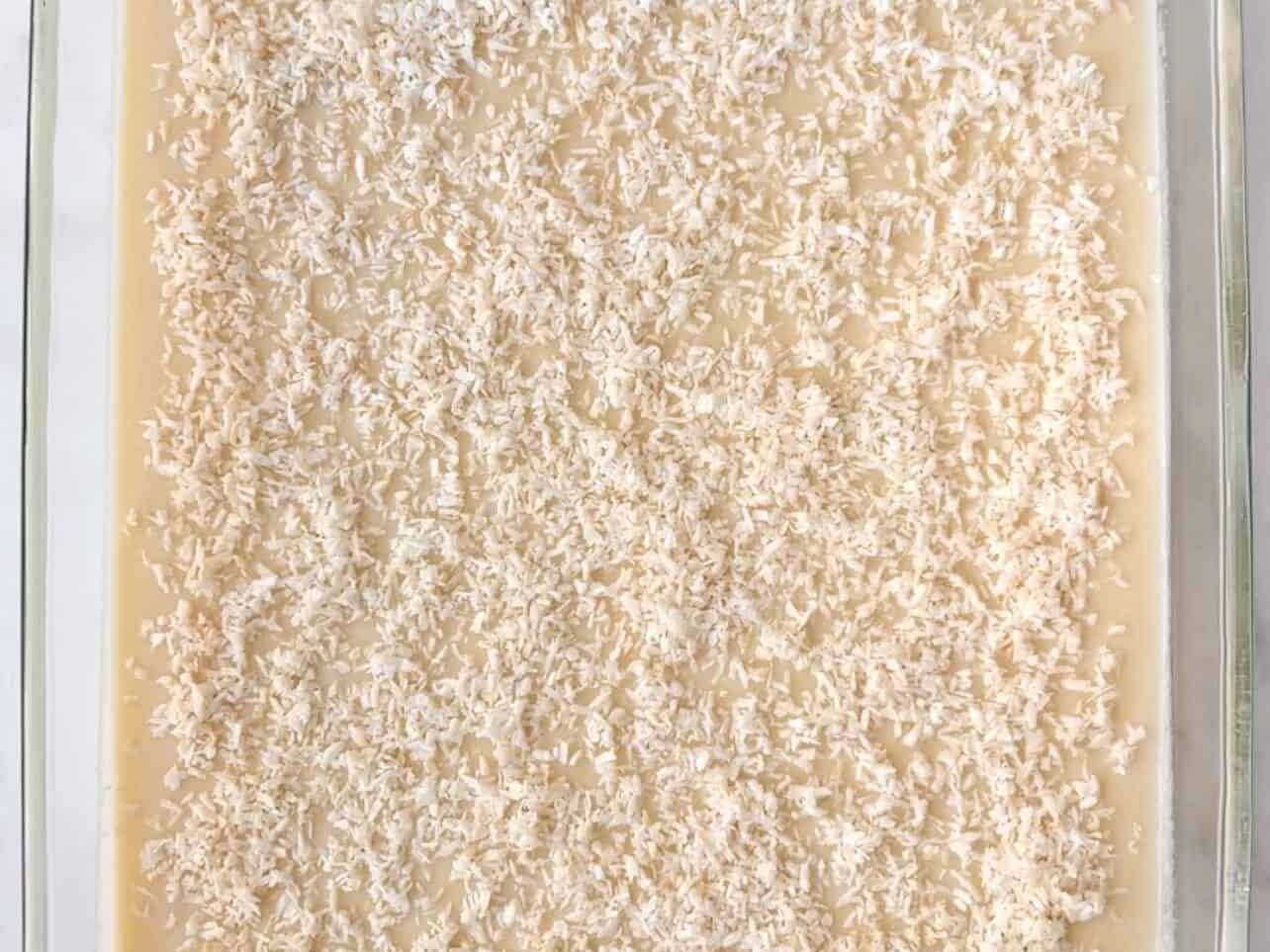 Sprinkle on shredded coconut
