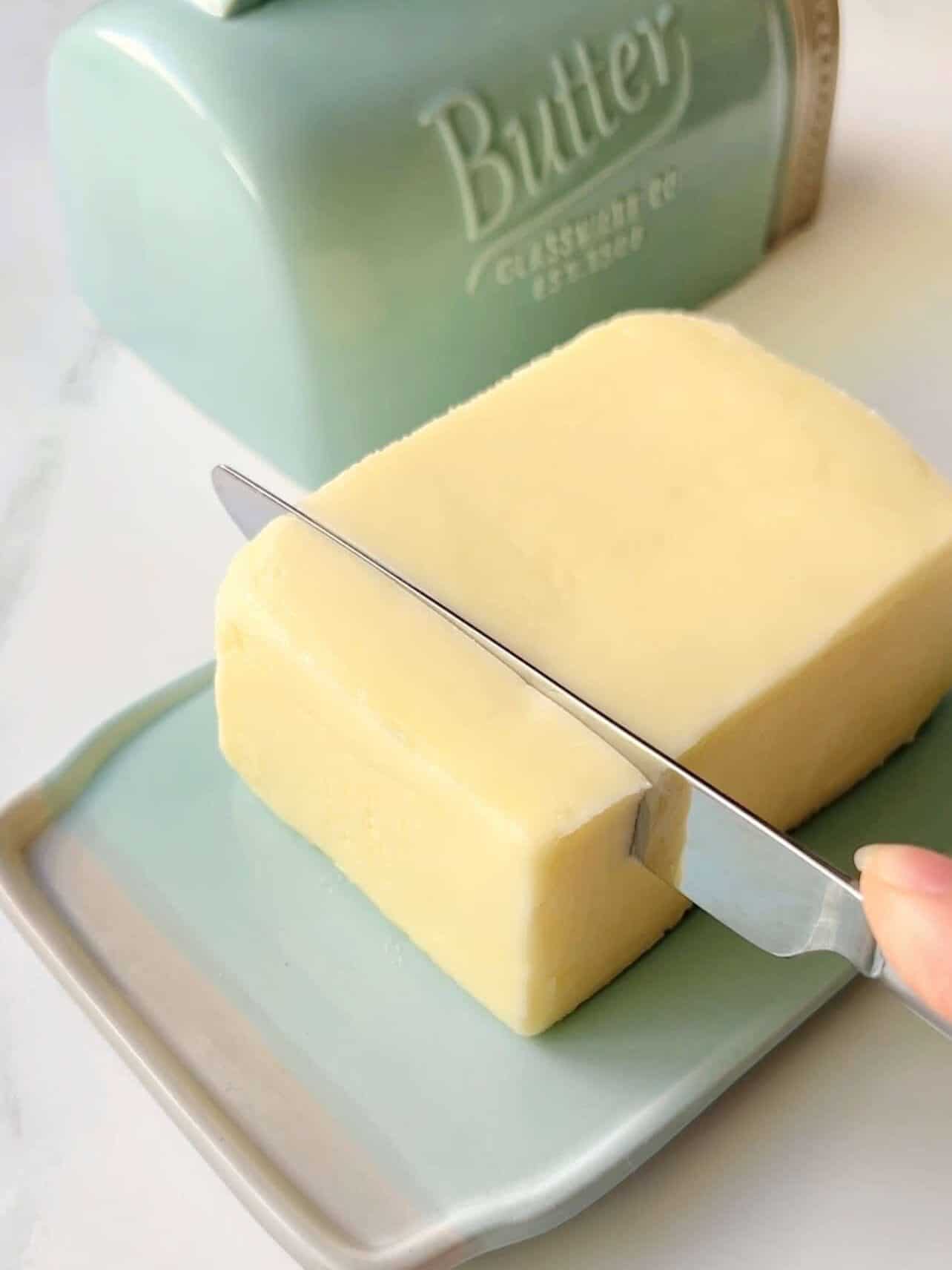 cut into homemade butter