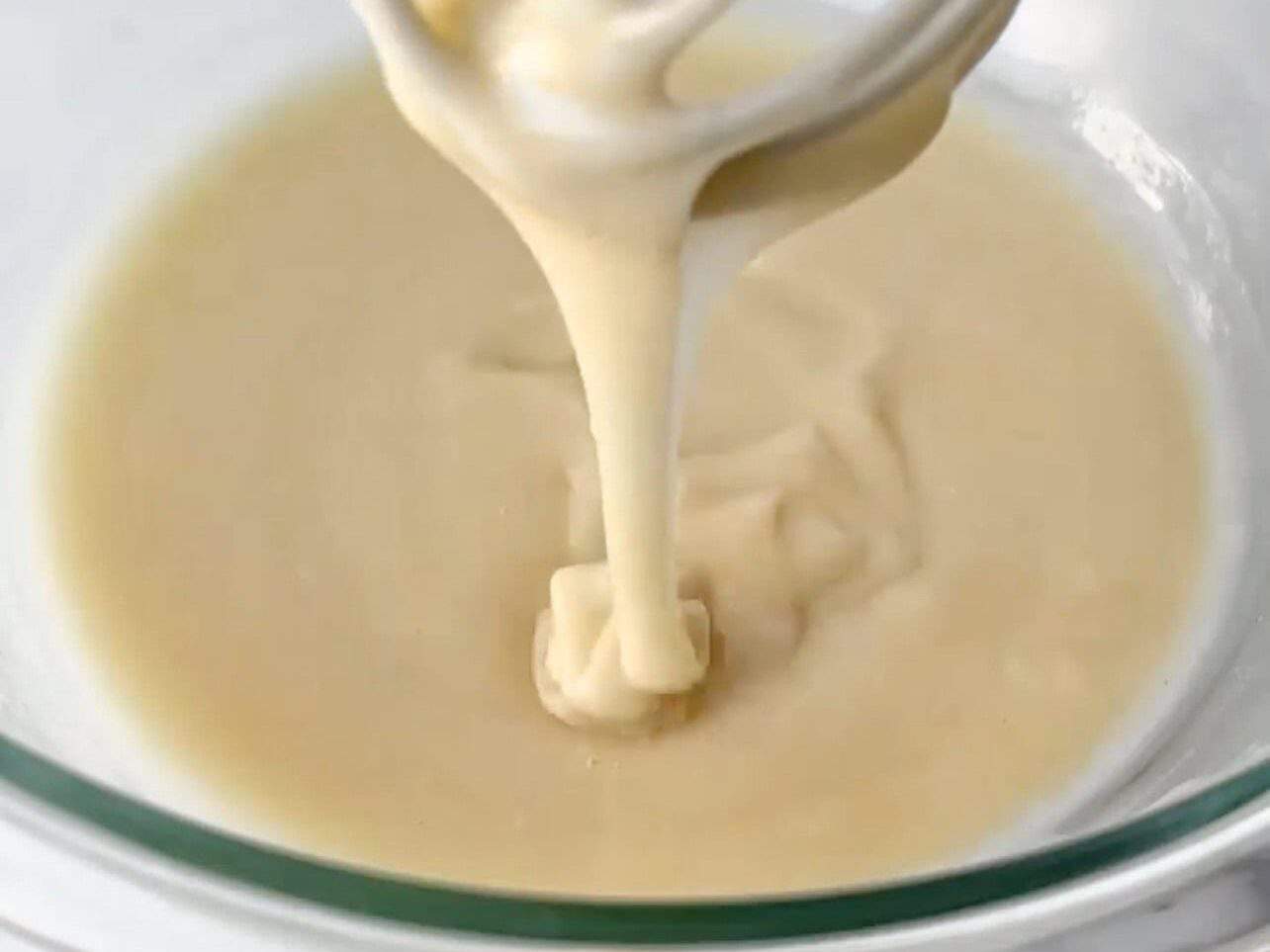 whisk fortune cookie batter until smooth