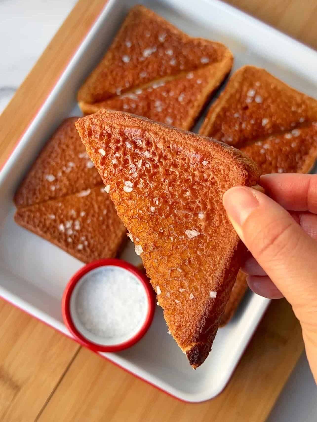 crunchy cinnamon toast close-up