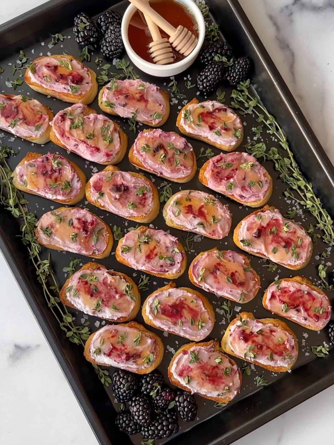 easy blackberry goat cheese appetizer