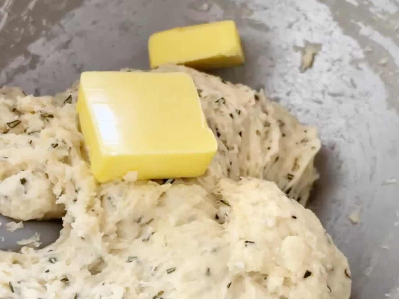 add butter last to dough ingredients
