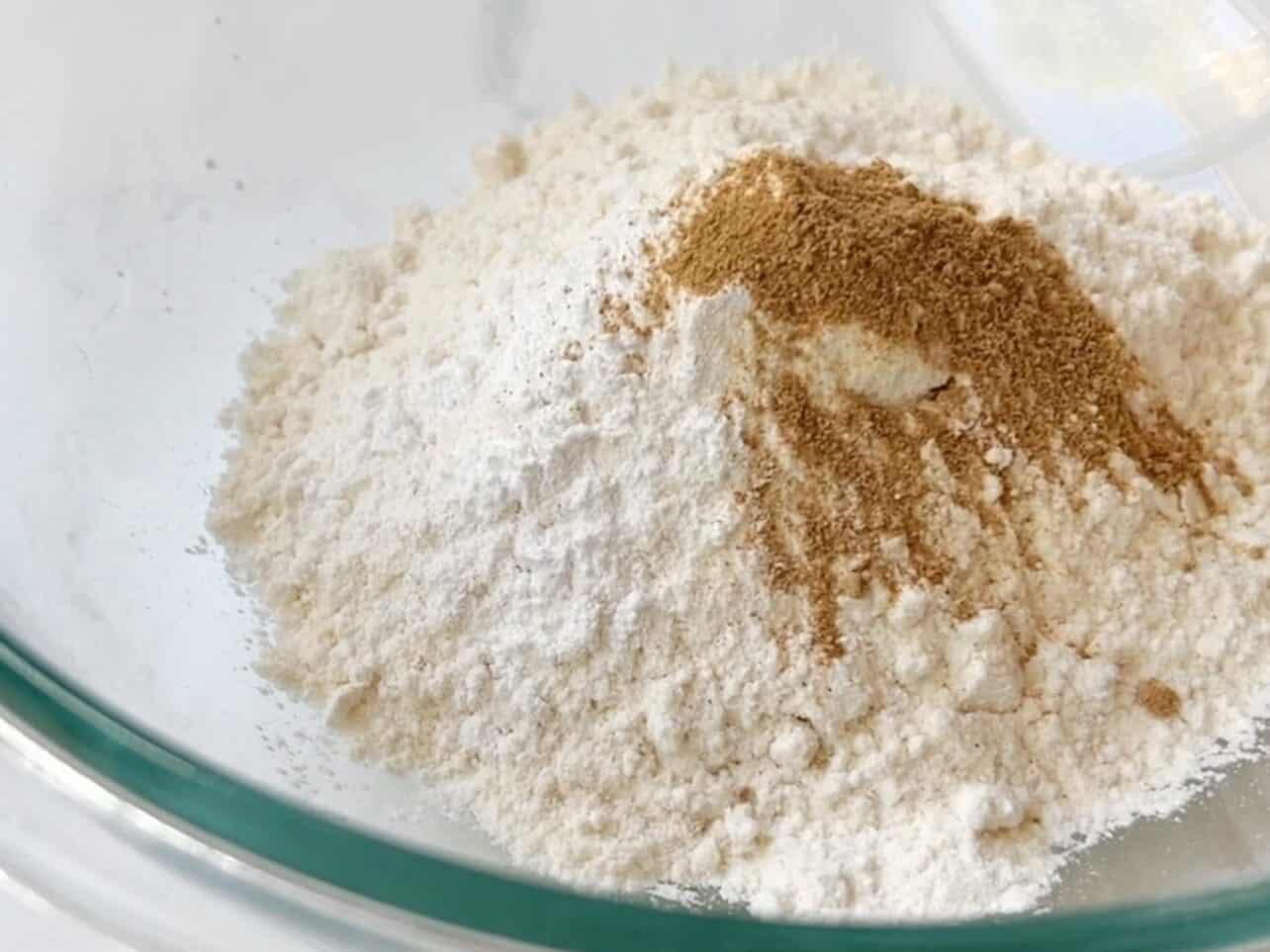 combine dry ingredients for cranberry bliss bars