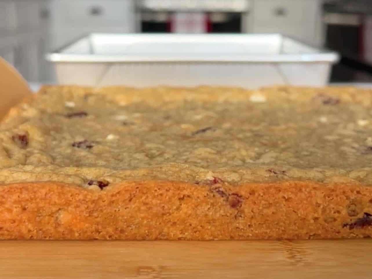 cool baked blondie completely before frosting