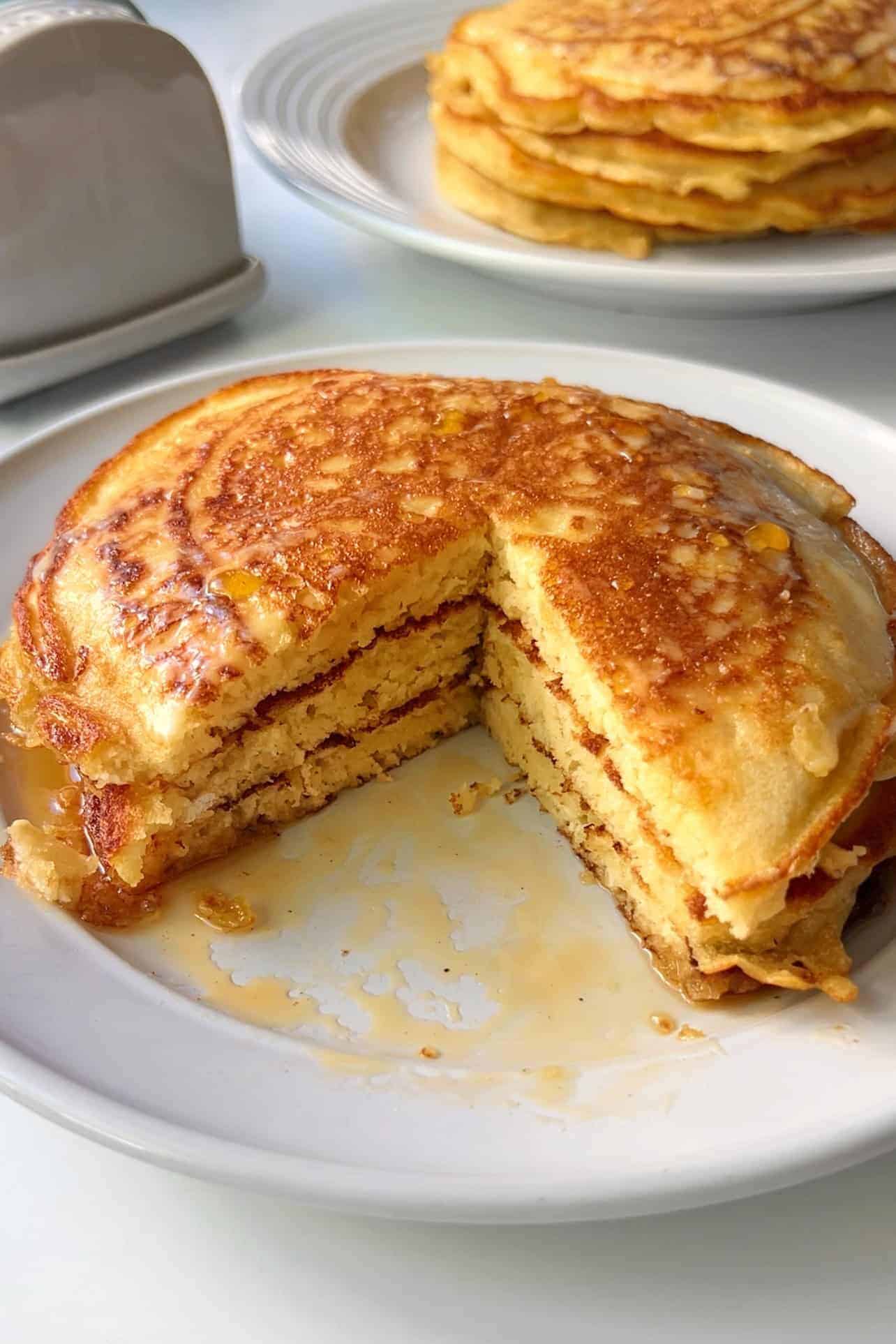 slice into best buttermilk pancakes