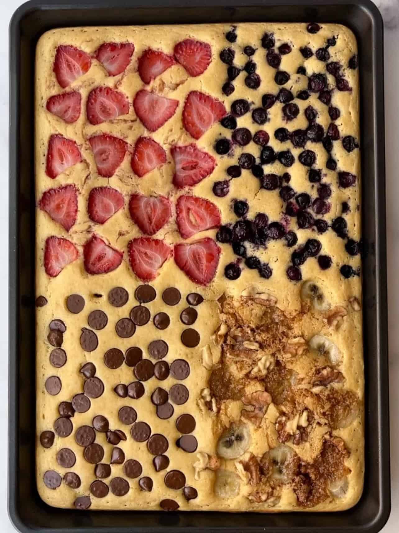 bake sheet pan pancakes until golden brown