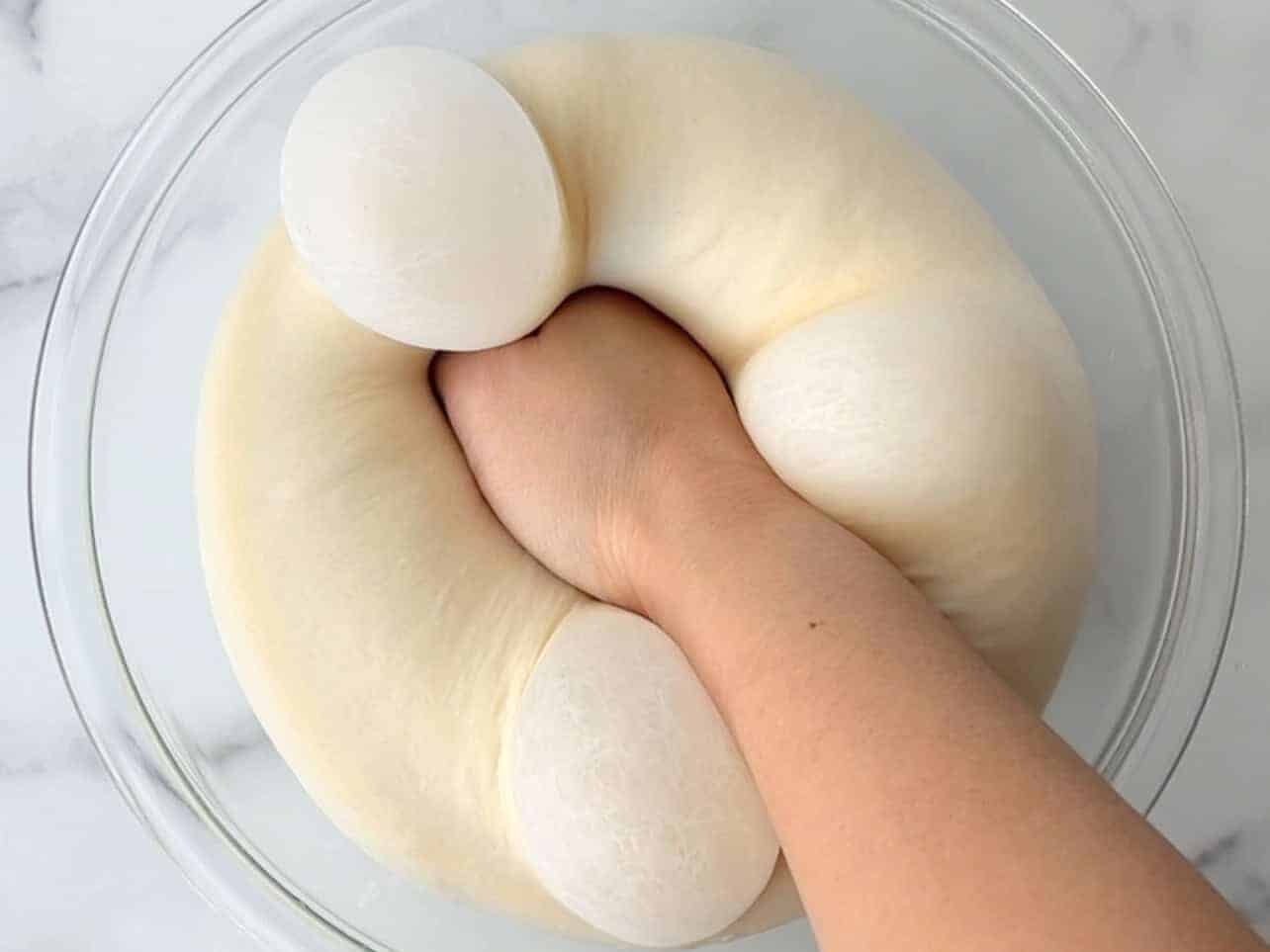 punch out bread dough
