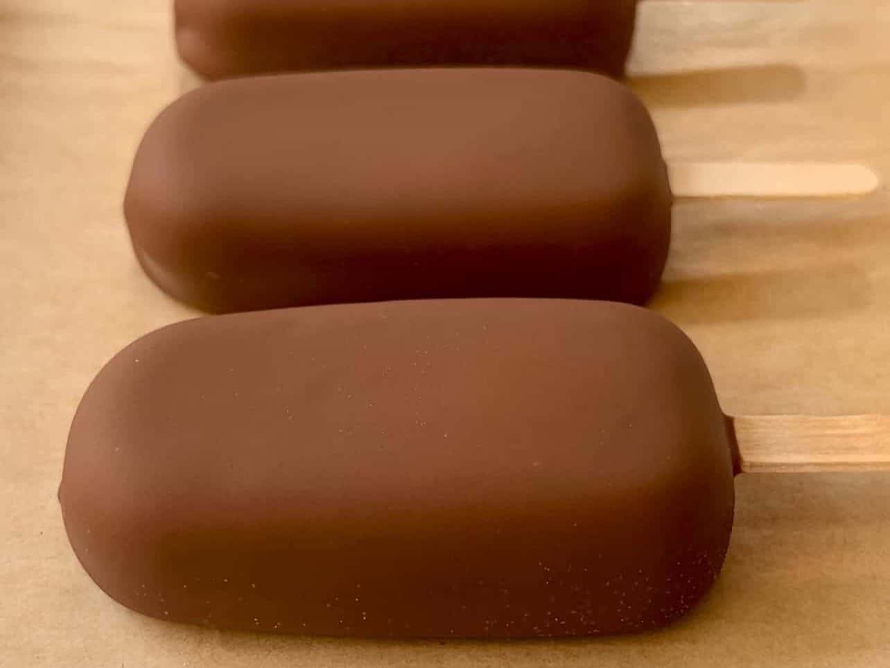 matte coating means chocolate has set