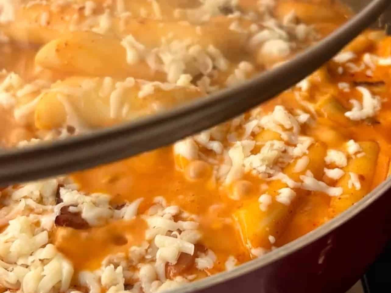 cover to let cheese to melt