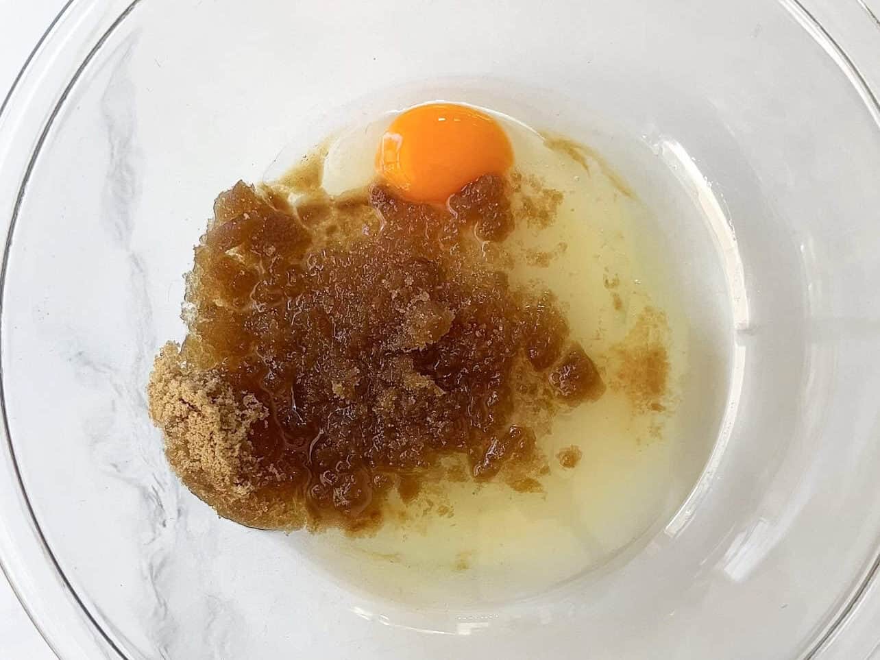 combine wet ingredients in a bowl