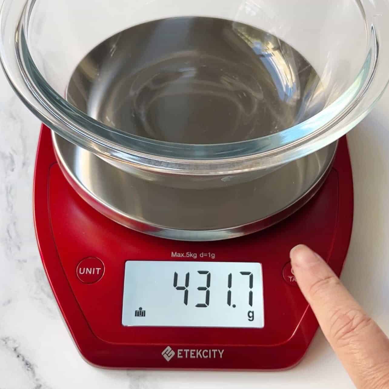 measure your bowl with a scale