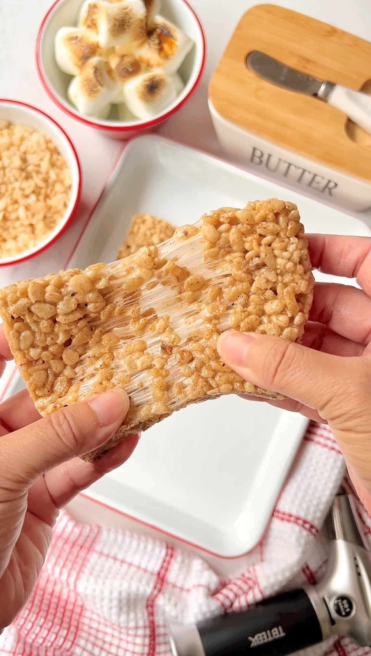 torched brown butter Rice Krispie treats