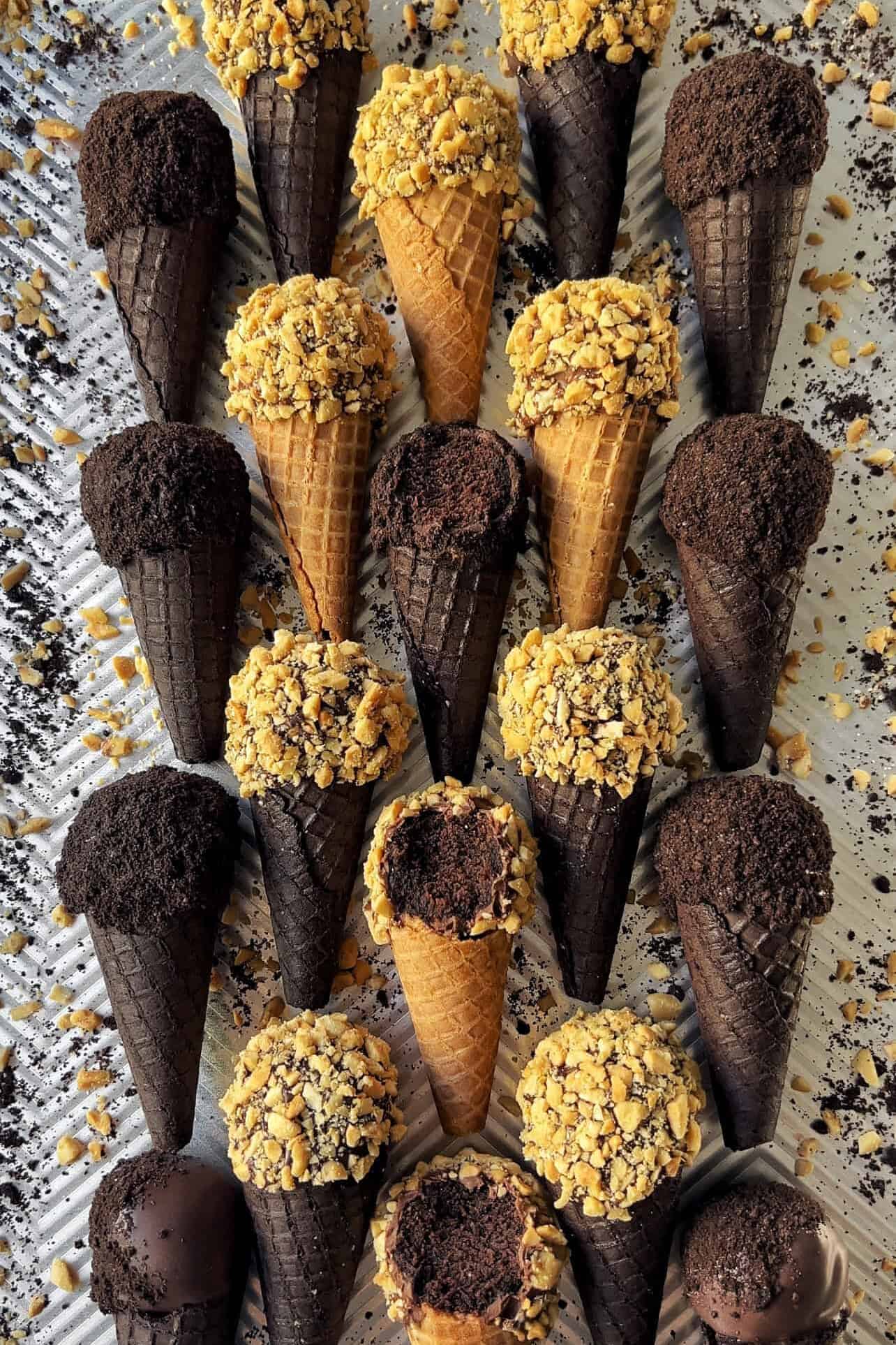 "Drumstick" ice cream cake pop