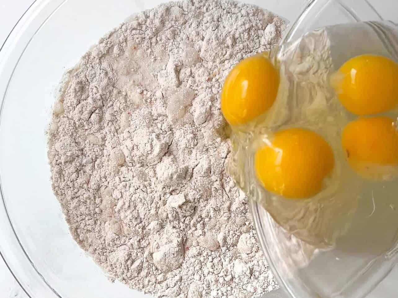 combine cake ingredients