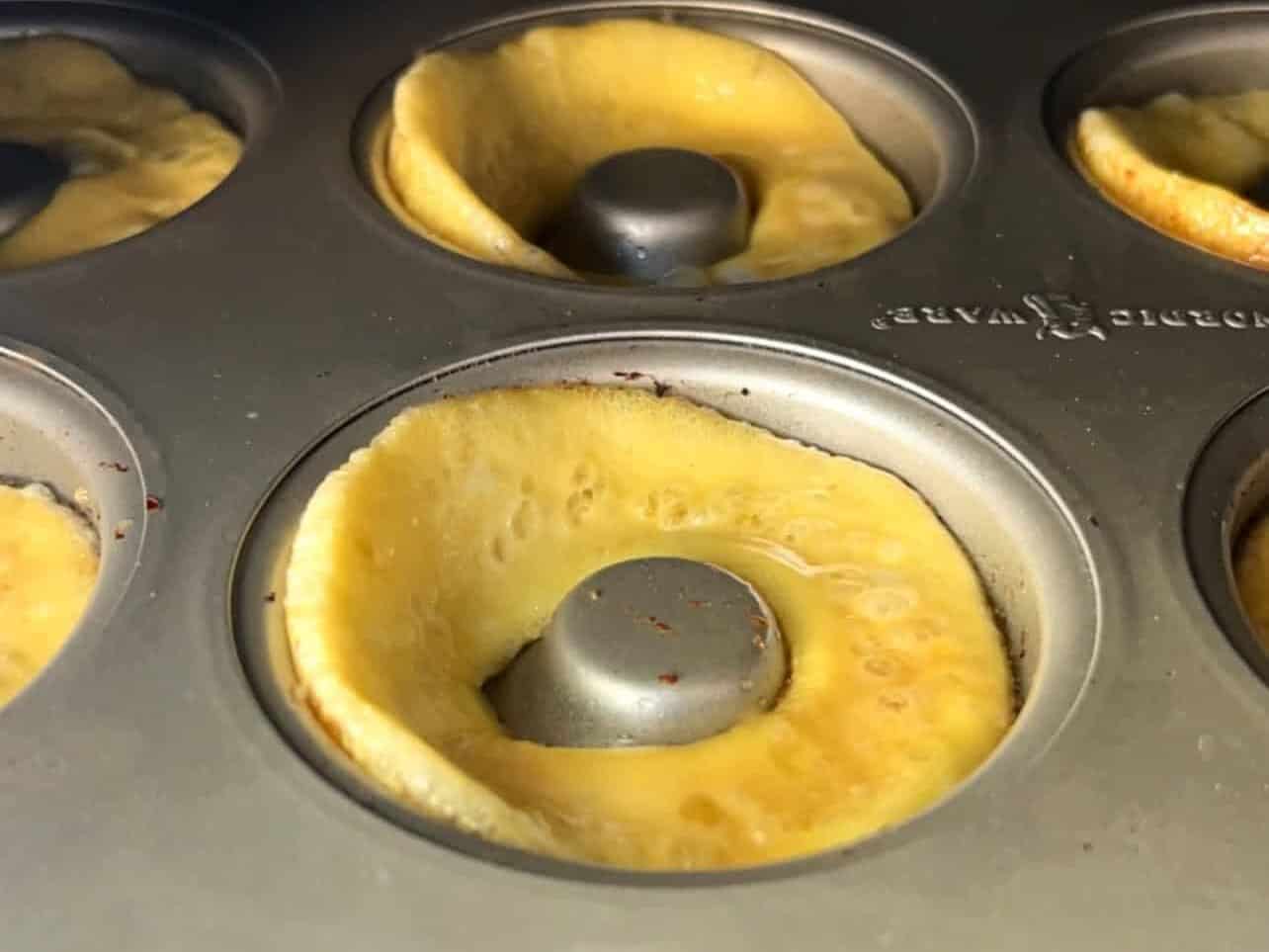 eggs cook quickly in donut pan