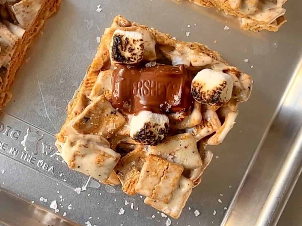 torch marshmallows and sprinkle flaky sea salt