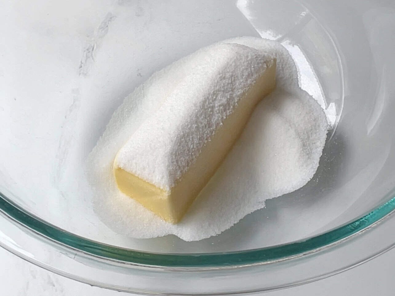 creaming softened butter and sugar in a mixing bowl