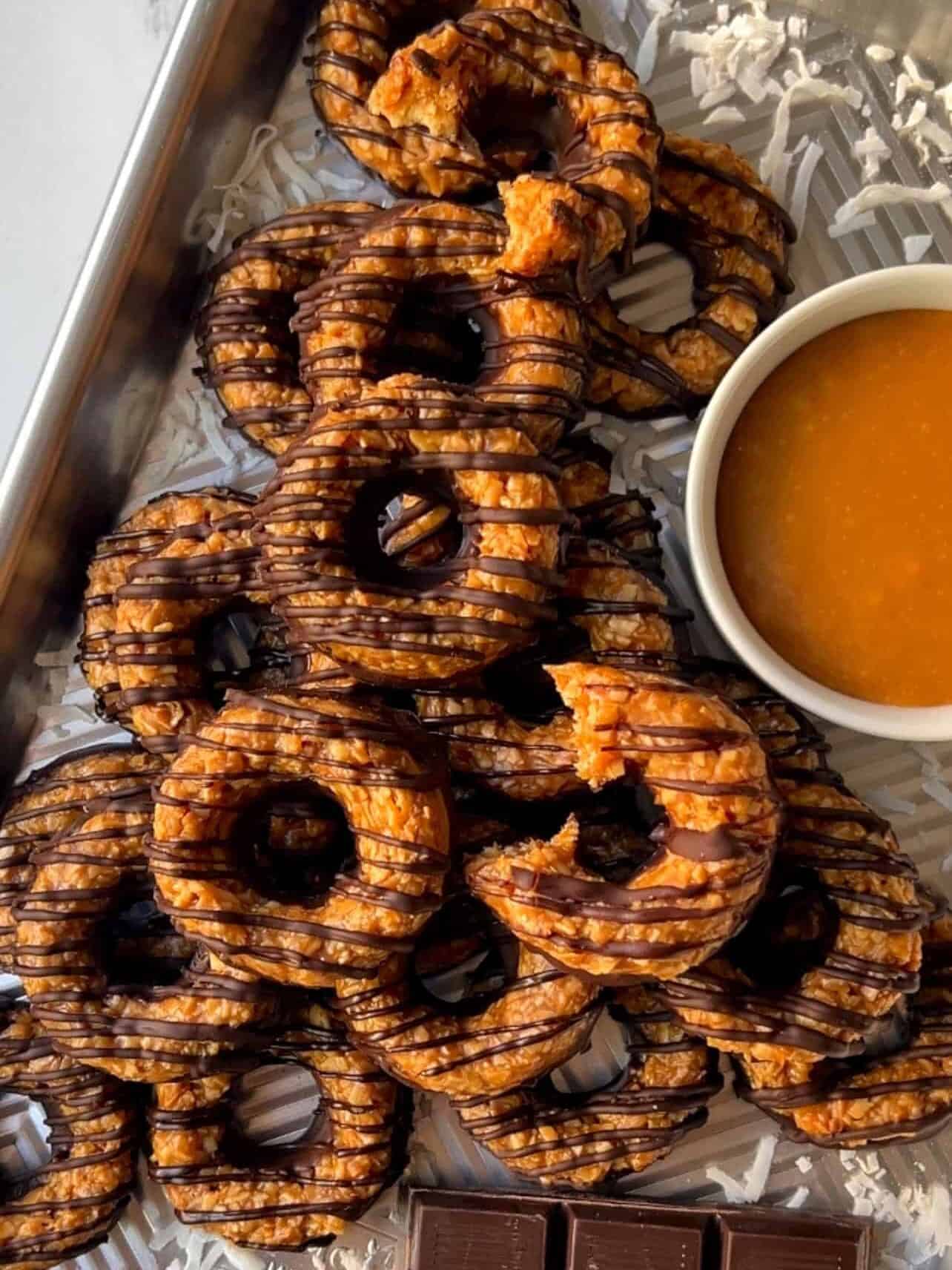 homemade Girl Scouts Samoas cookies