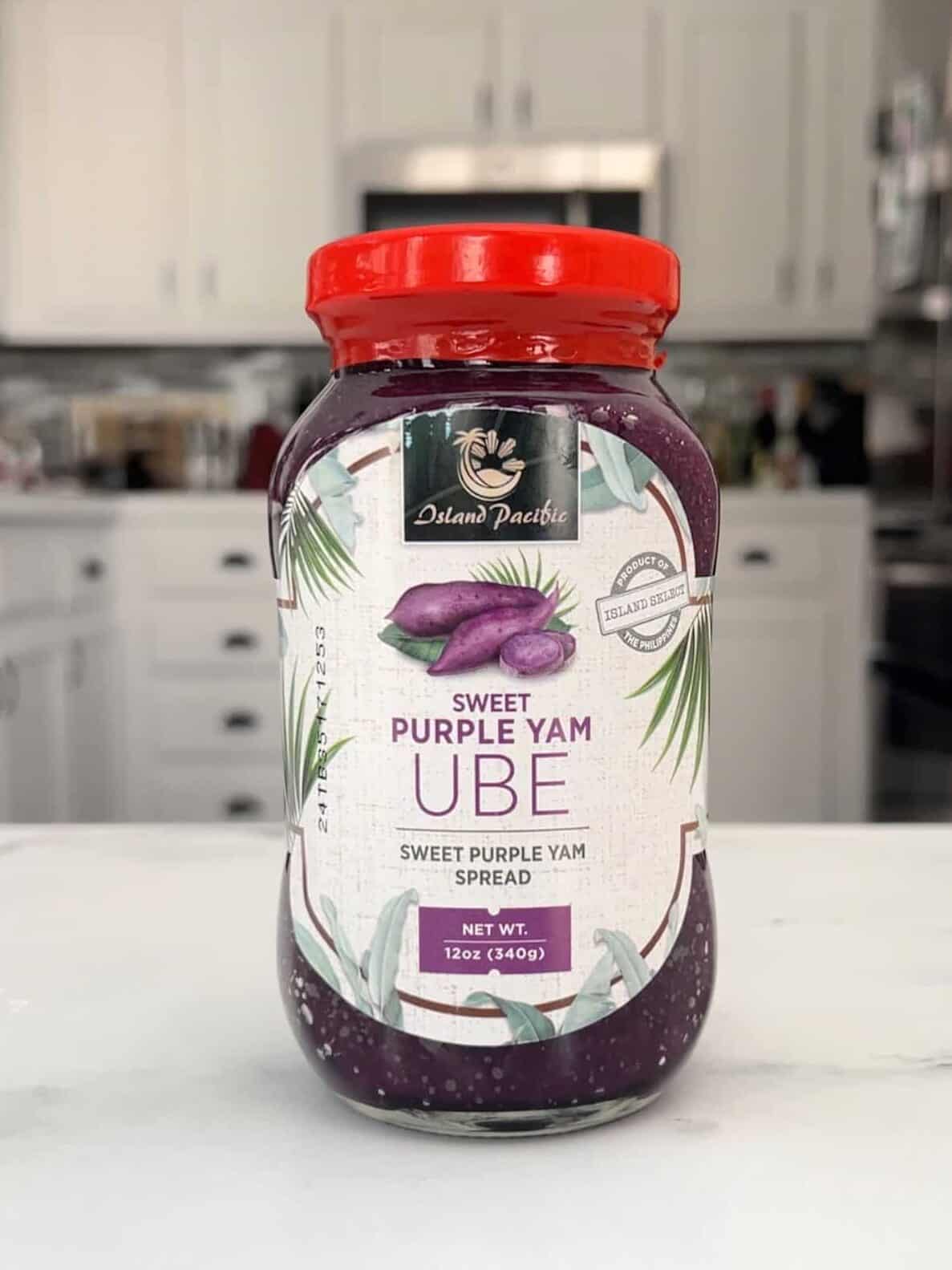 jar of sweet purple yam known as ube jam