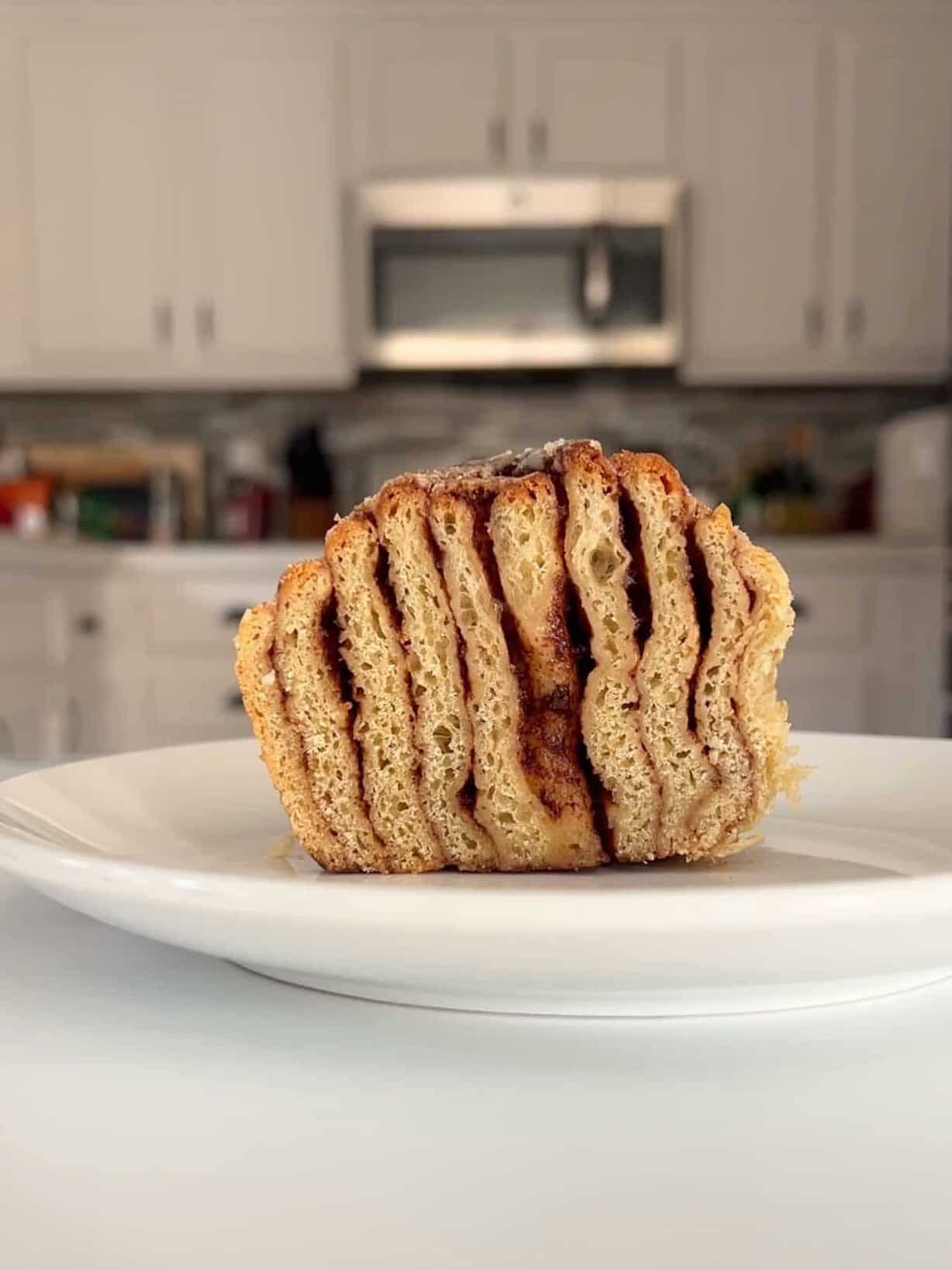 interior crumb of a Cinnabon copycat cinnamon roll